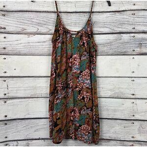 O’Neill Floral Viscose Midi Dress Spaghetti Strap L